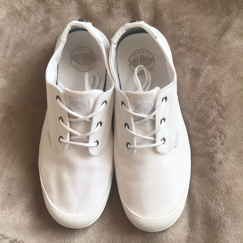 Palladium low-cut white sneakers